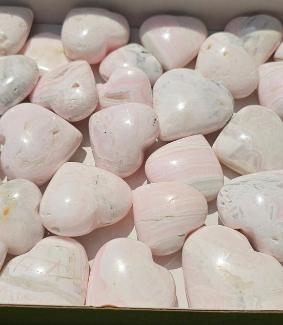 Lot 34 Hearts Mangano calcite drusy*