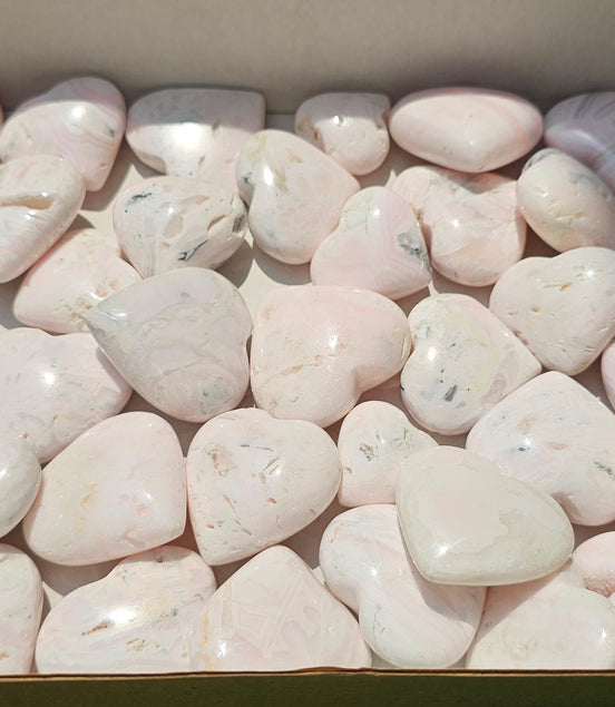 Lot 37 Hearts Mangano calcite drusy*****