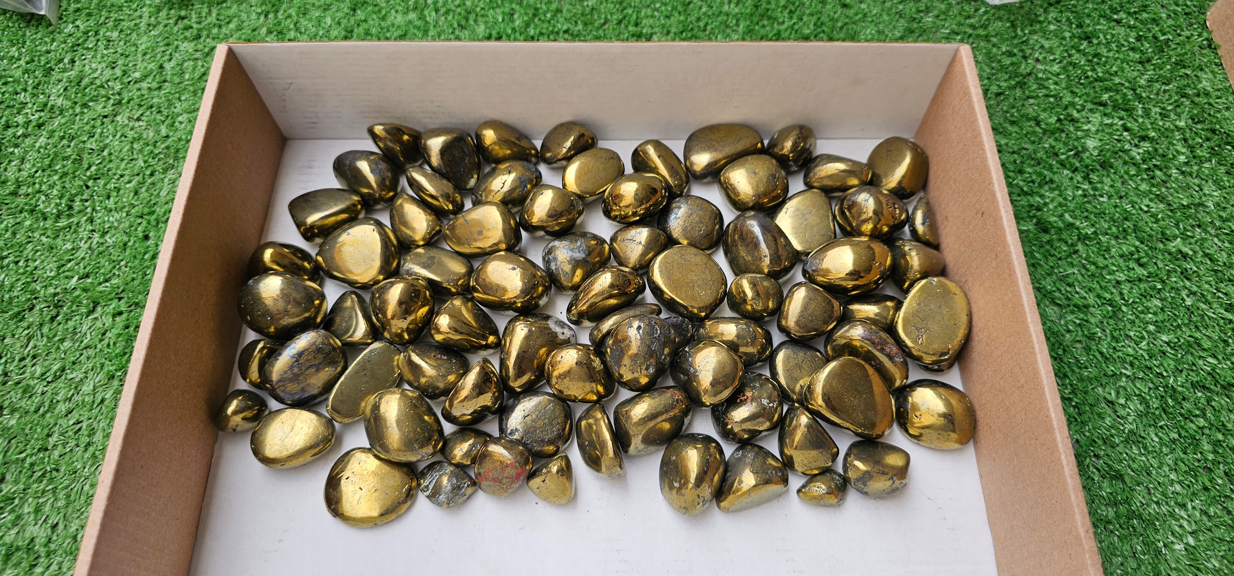 Lot 2 kg Tumbled Chalcopyrite*