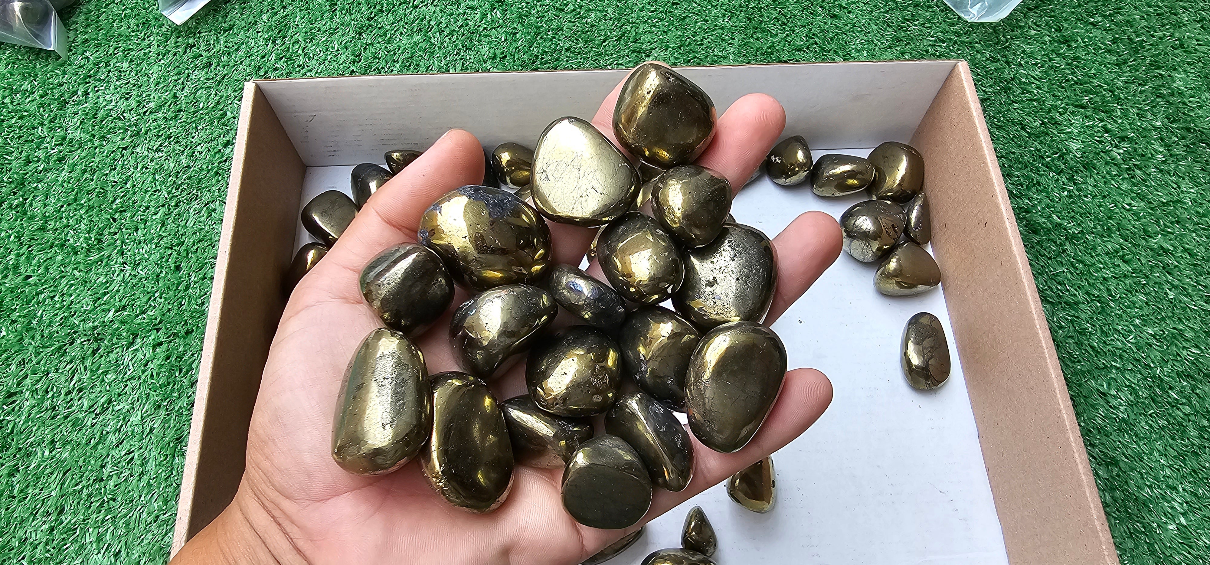 Lot 2 kg Tumbled Chalcopyrite*