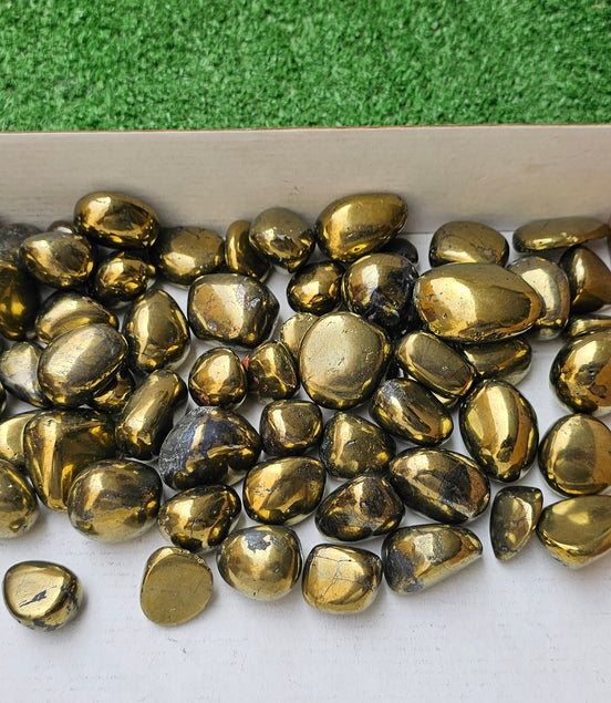Lot 2 kg Tumbled Chalcopyrite**
