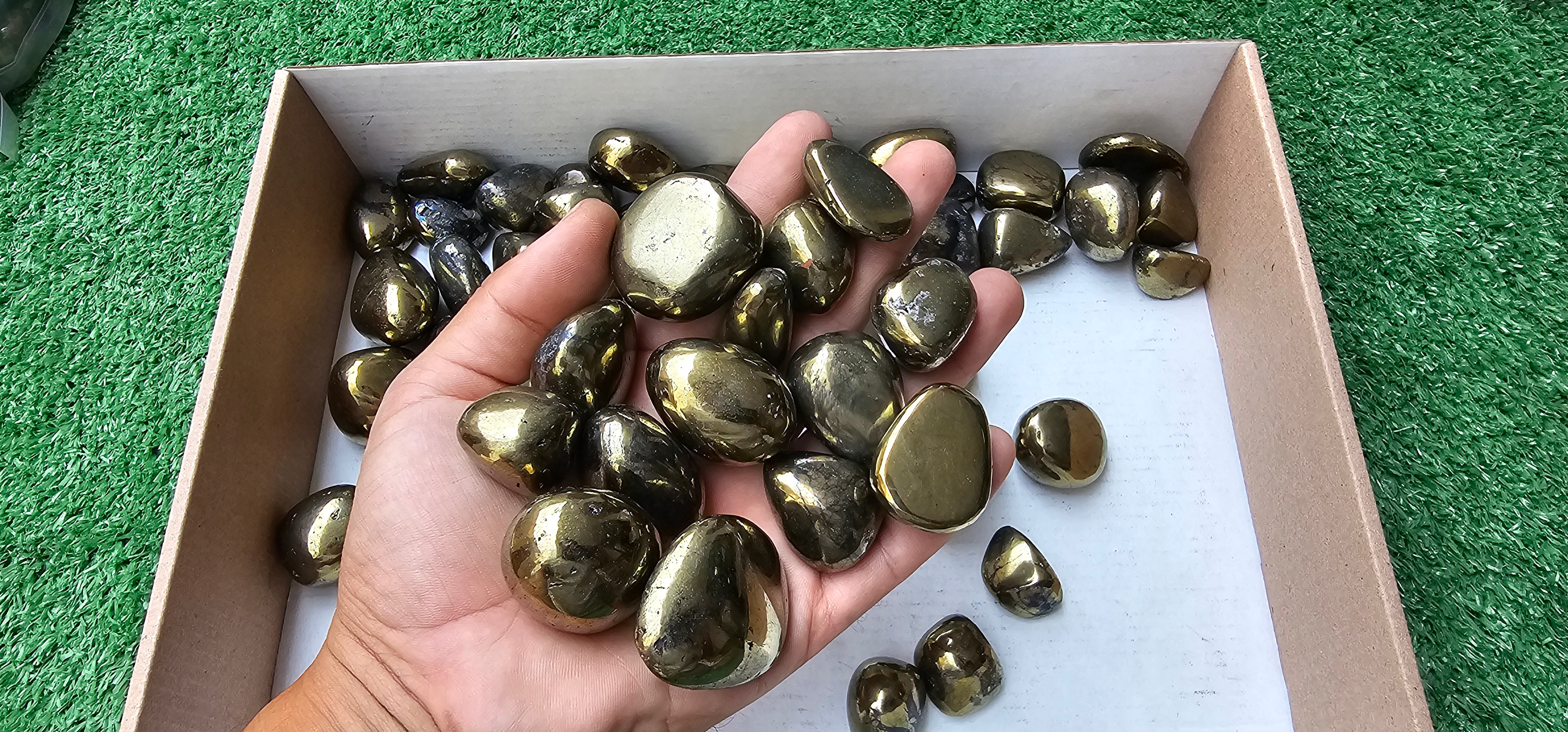 Lot 2 kg Tumbled Chalcopyrite**