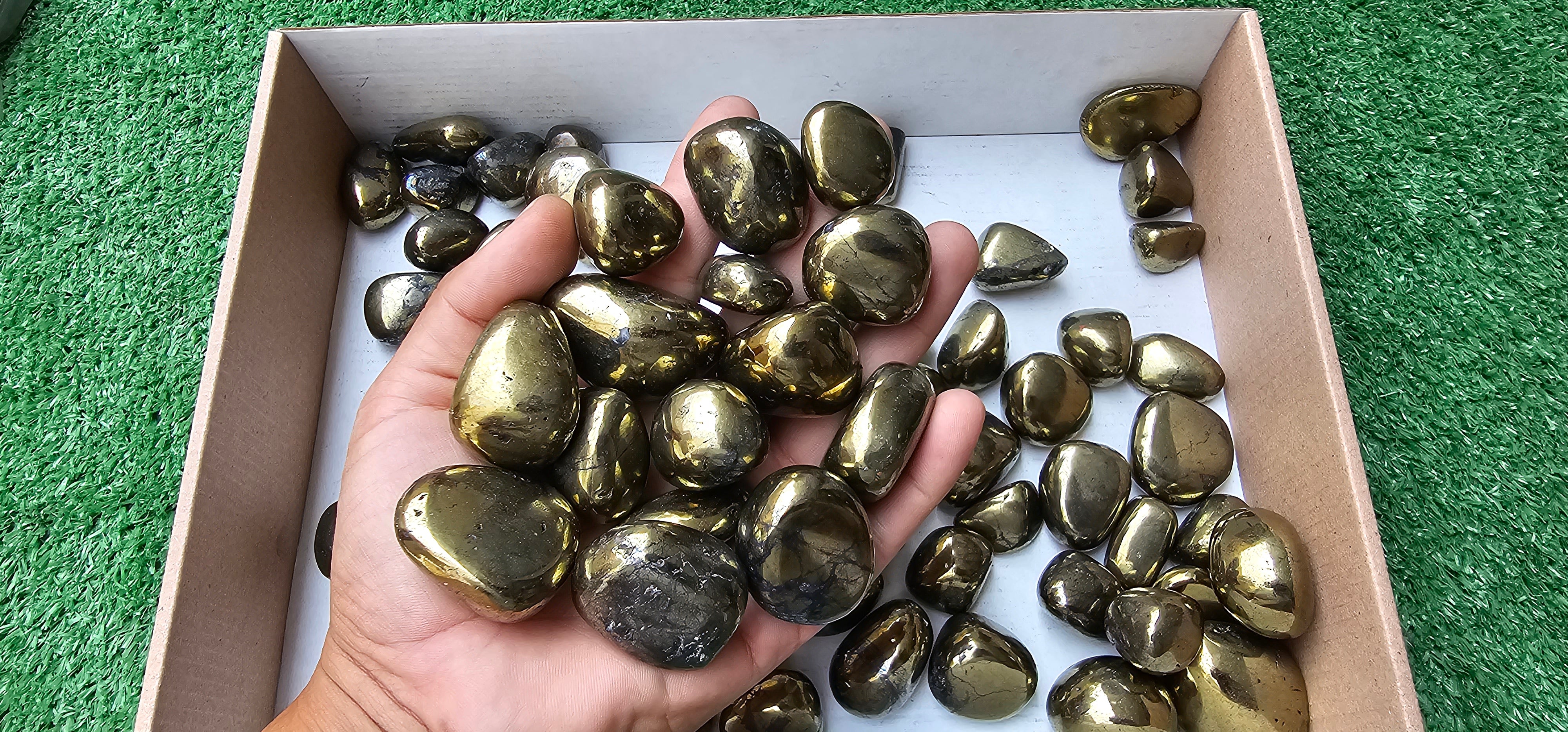 Lot 2 kg Tumbled Chalcopyrite**