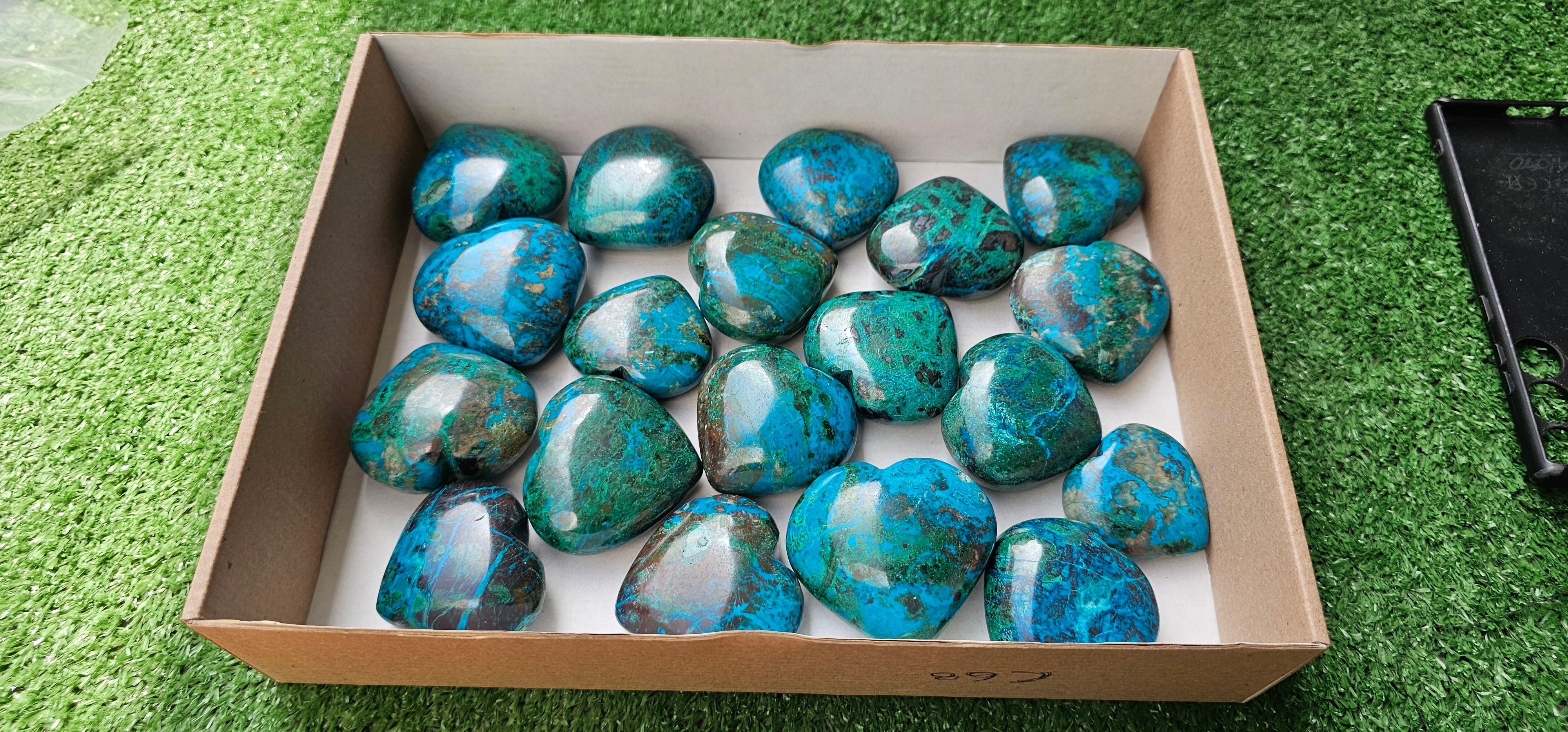 Lot 19 Hearts Chrysocolla