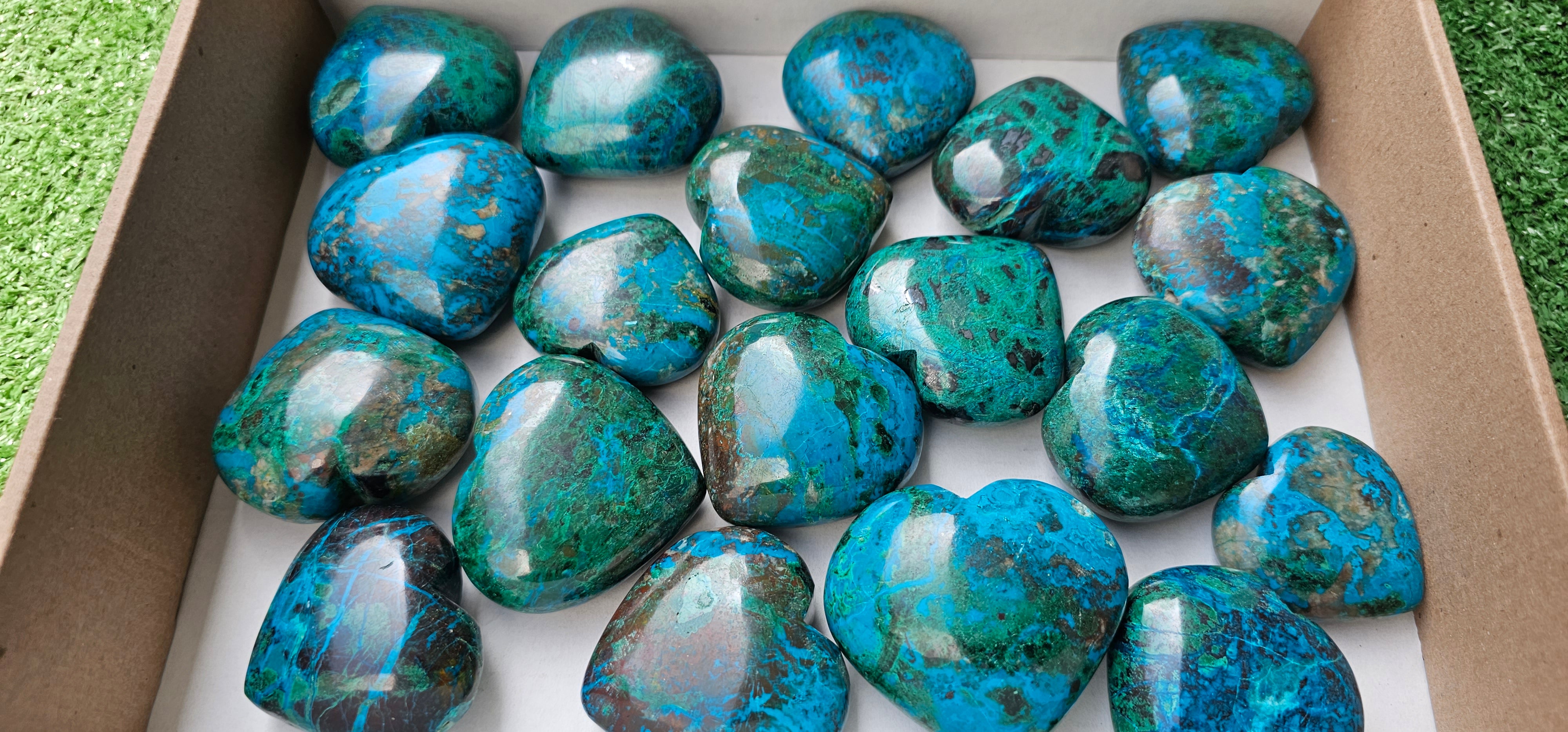 Lot 19 Hearts Chrysocolla