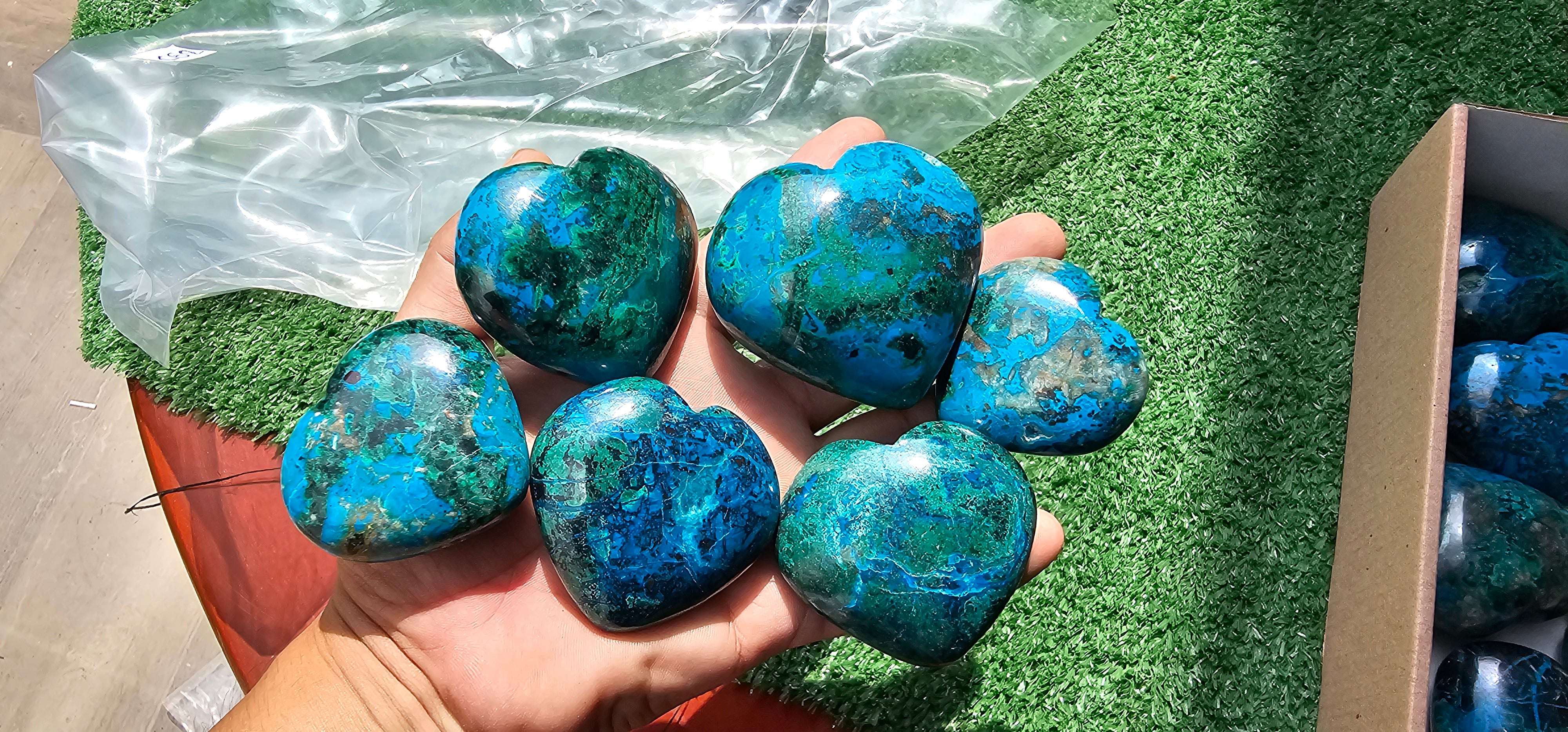 Lot 19 Hearts Chrysocolla