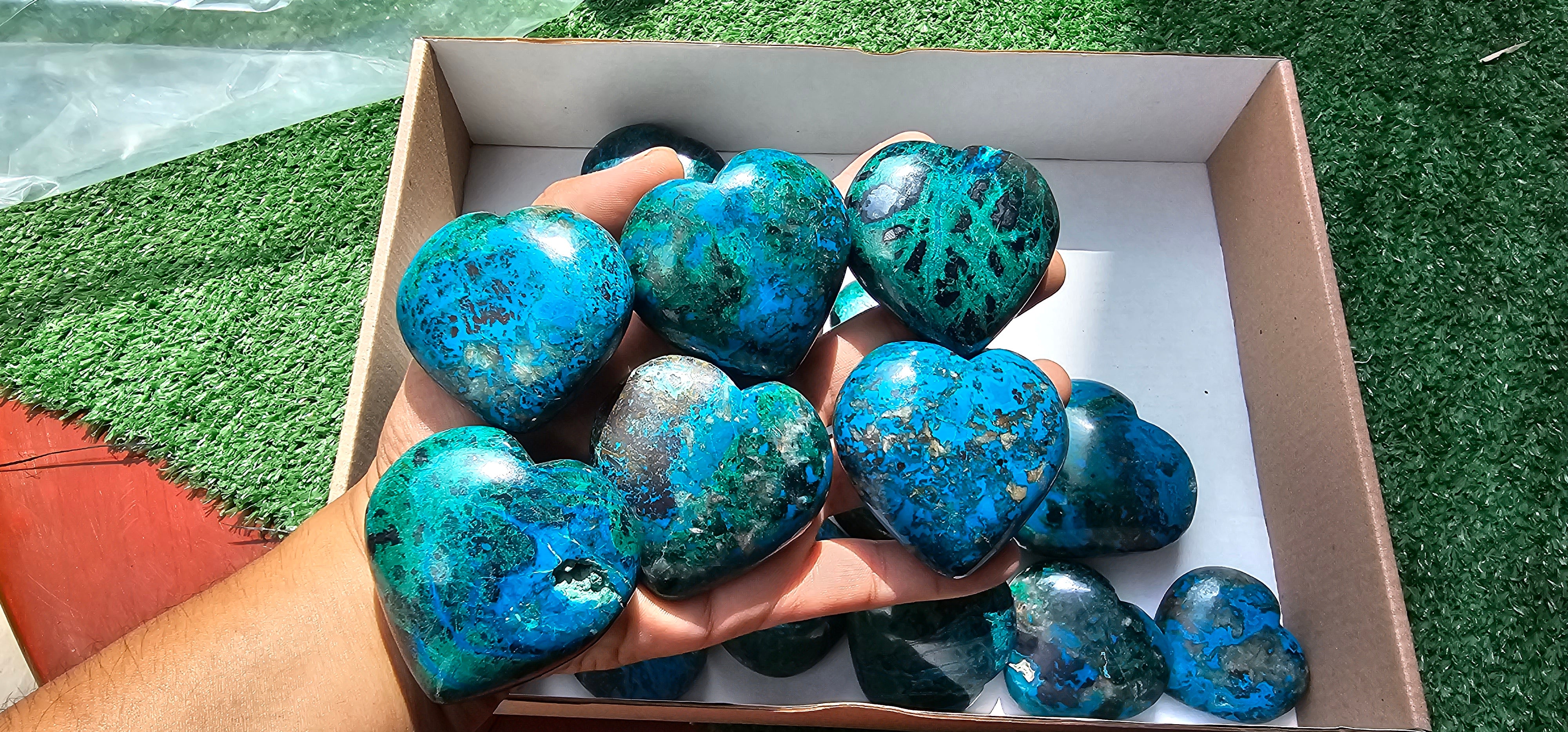 Lot 19 Hearts Chrysocolla