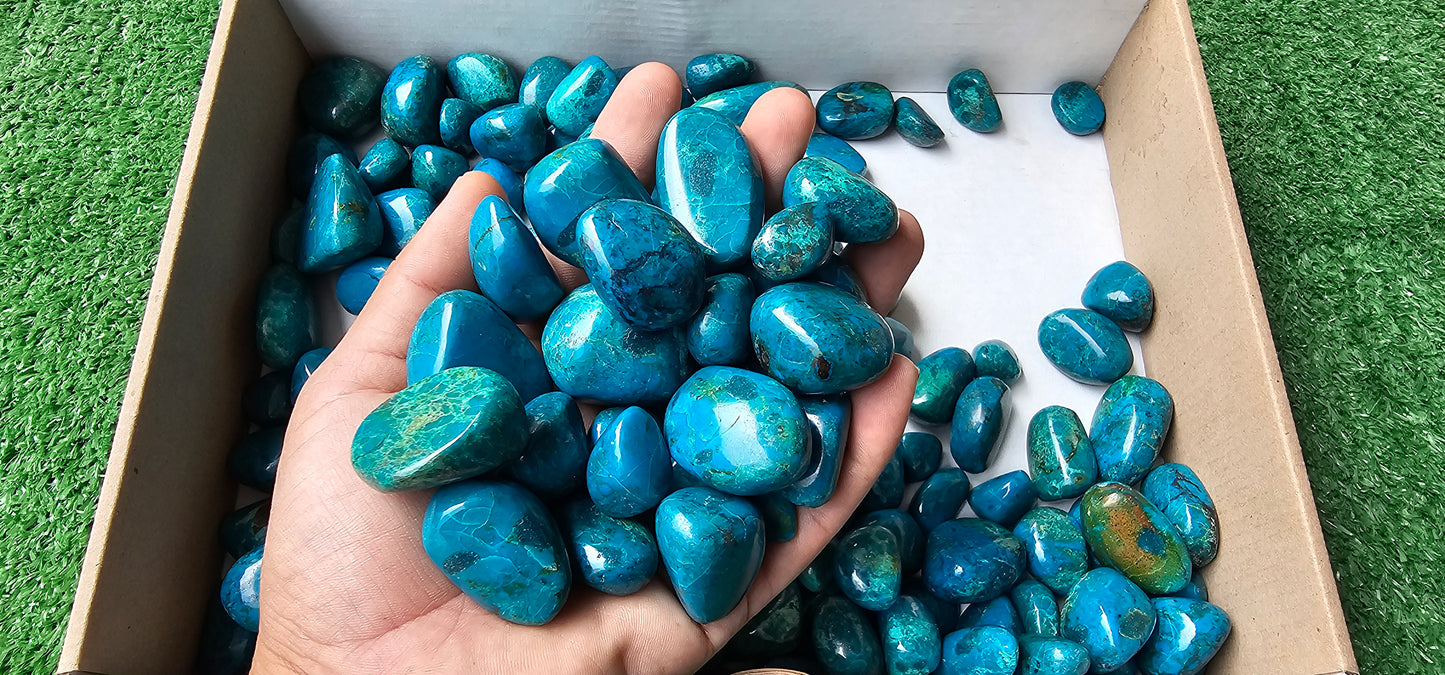 Lot 2 kg Chrysocolla Tumbled