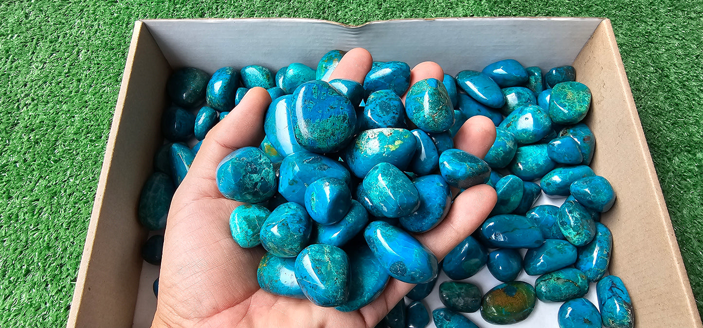 Lot 2 kg Chrysocolla Tumbled