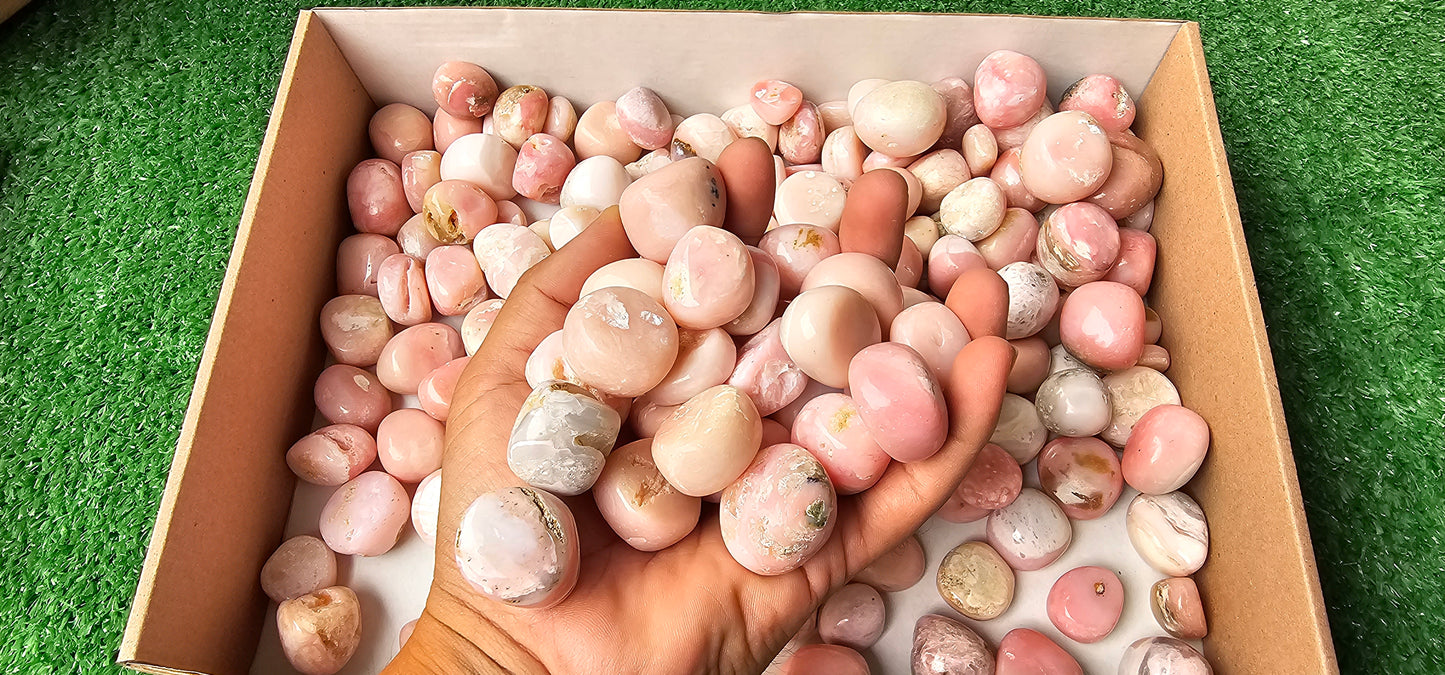 Lot 2 kg Pink Opal Tumbled