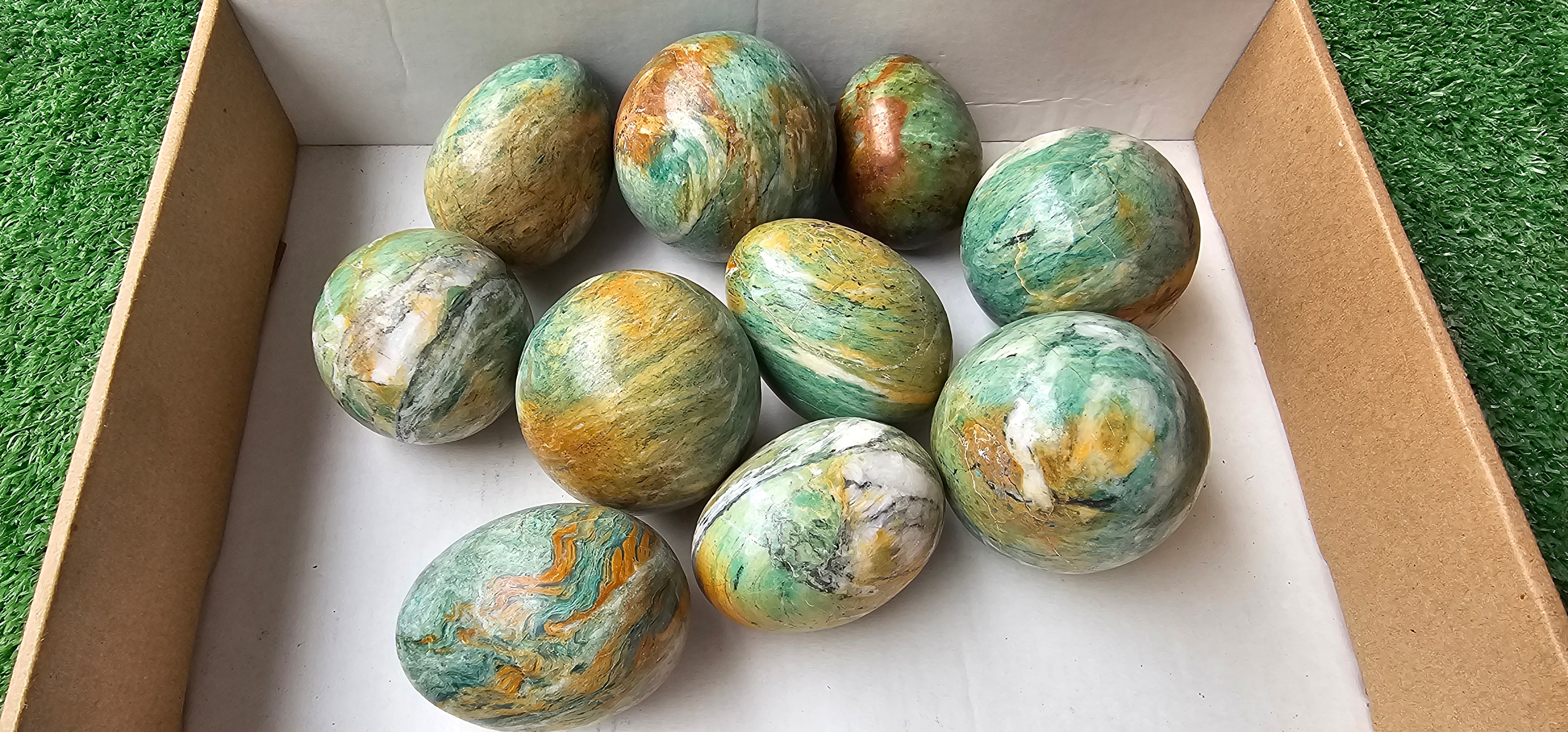 Lot 10 Opaline Sphere and Egg