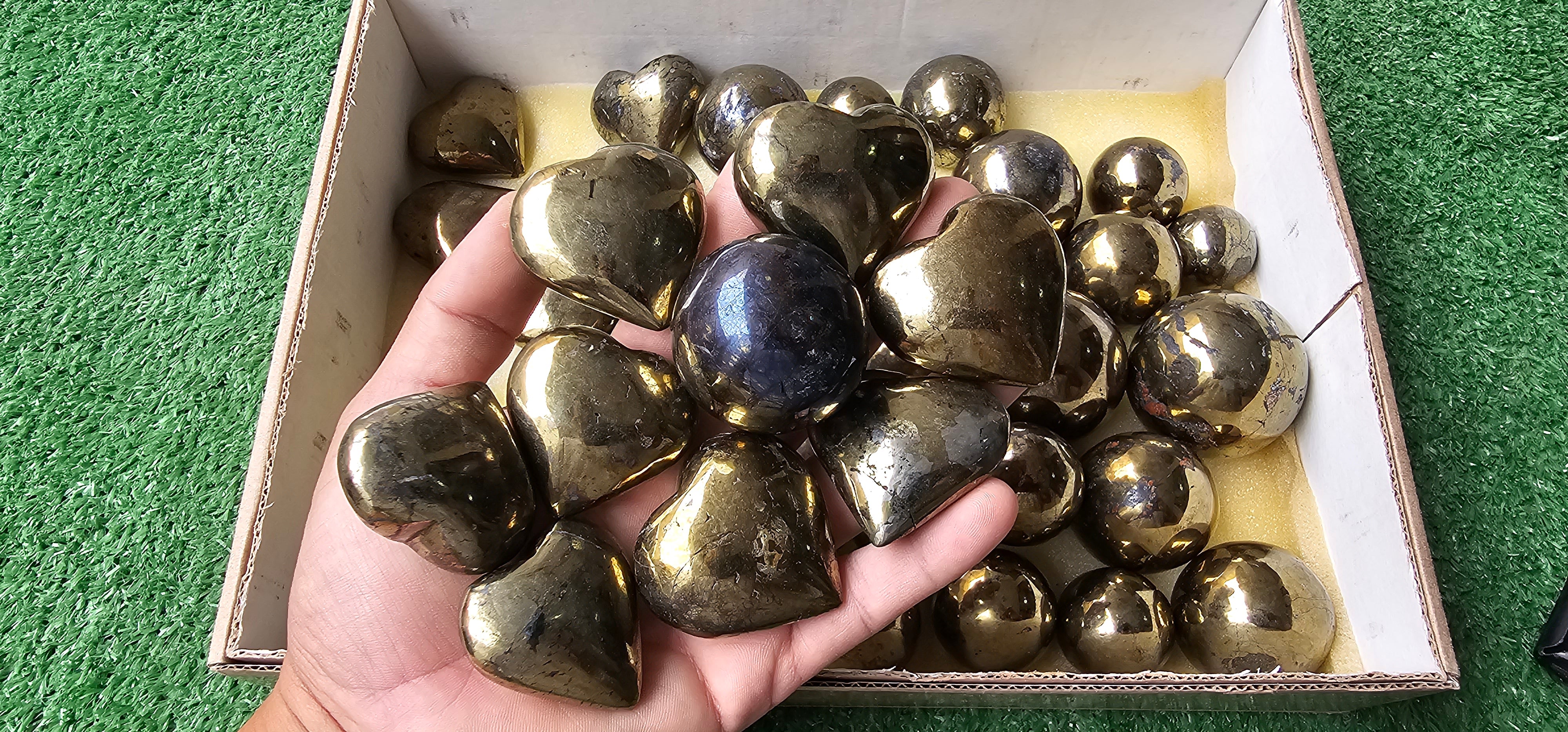Lot 42 Chalcopyrite Heart and Palm