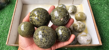 Lot 13 Epidote with Quartz Sphere