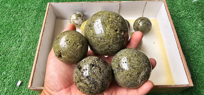 Lot 11 Epidote with Quartz Sphere