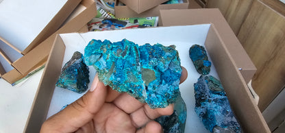 Lot 8 Chrysocolla Quartz Rough