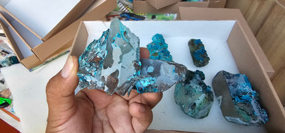 Lot 8 Chrysocolla Quartz Rough