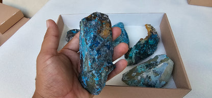 Lot 6 Chrysocolla Quartz Rough