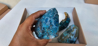 Lot 6 Chrysocolla Quartz Rough