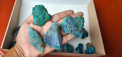 Lot 21 Chrysocolla Quartz Rough