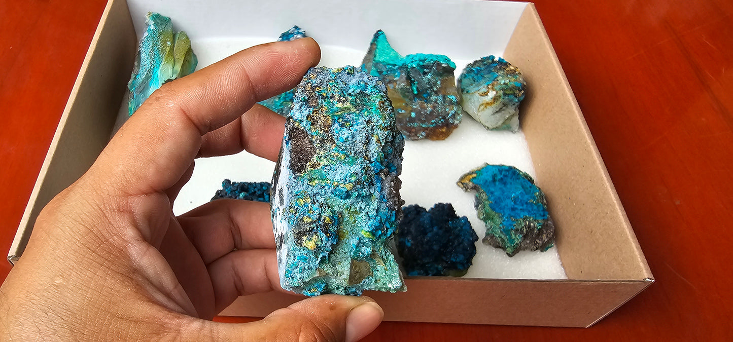 Lot 9 Chrysocolla Quartz Rough