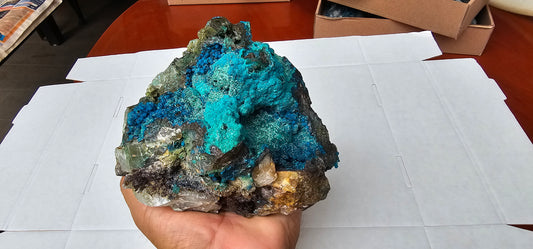 Chrysocolla on Quartz