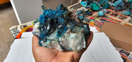 Chrysocolla on Quartz