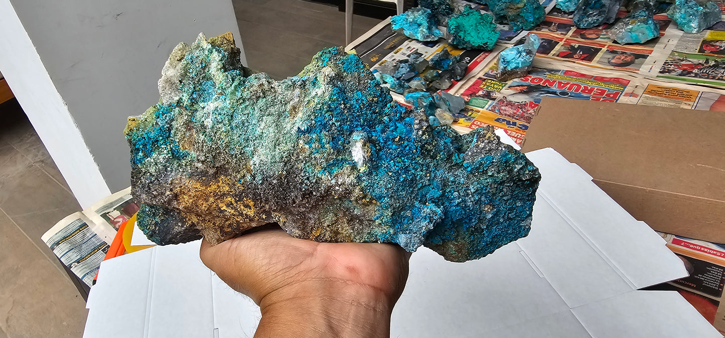 Chrysocolla on Quartz