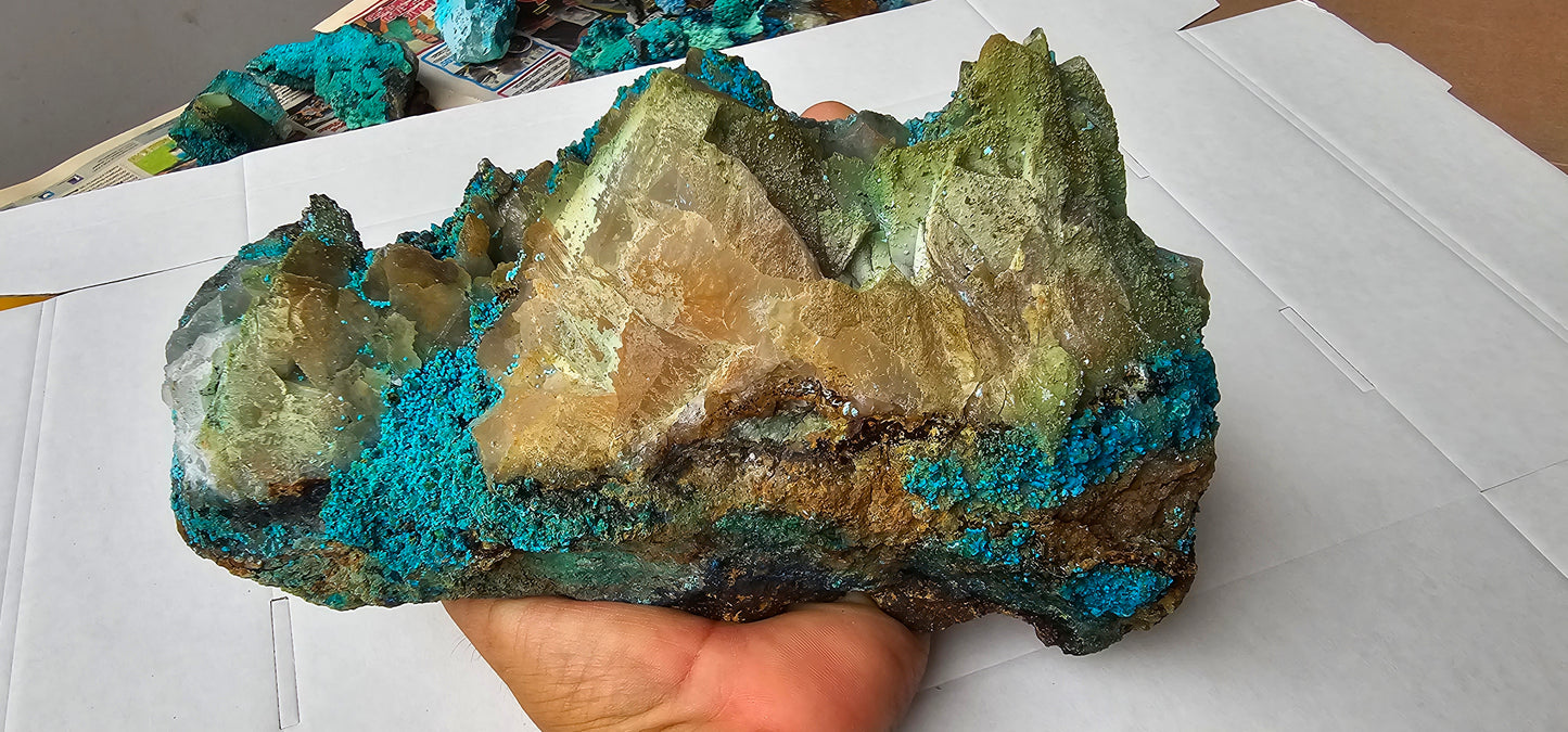 Chrysocolla on Quartz