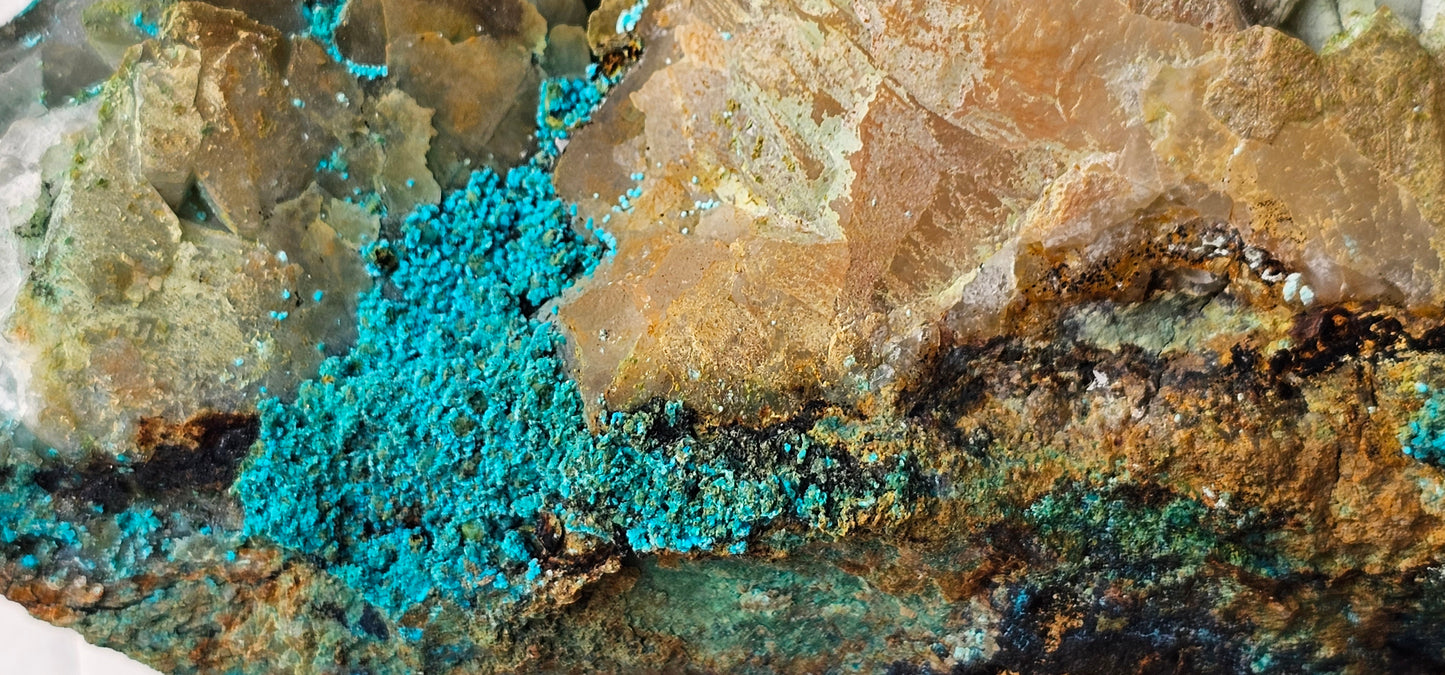 Chrysocolla on Quartz