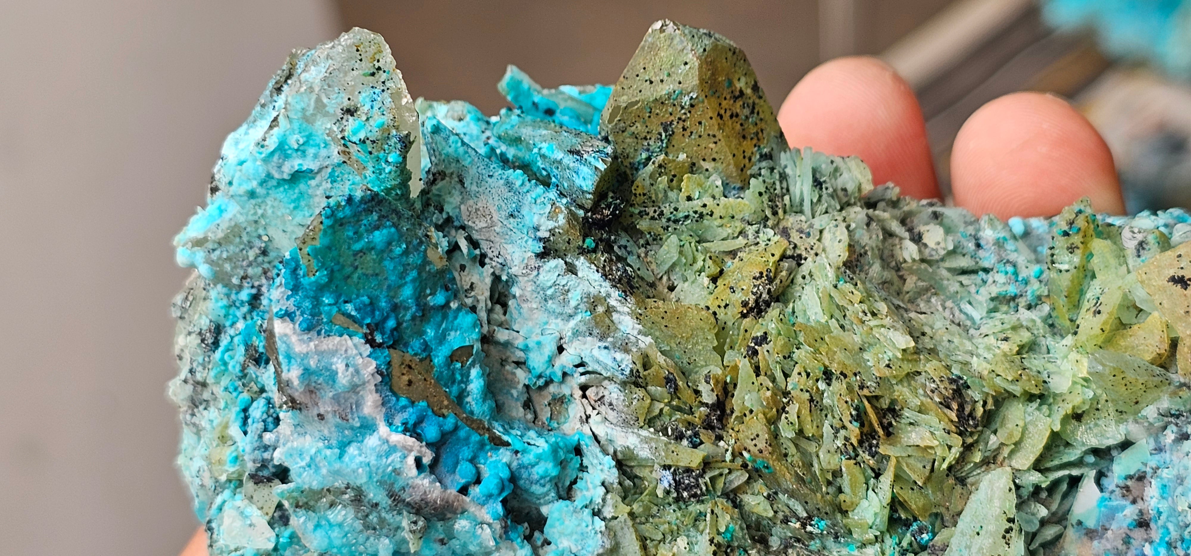 Chrysocolla on Quartz