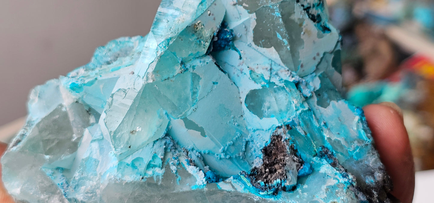 Chrysocolla on Quartz