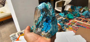 Chrysocolla on Quartz