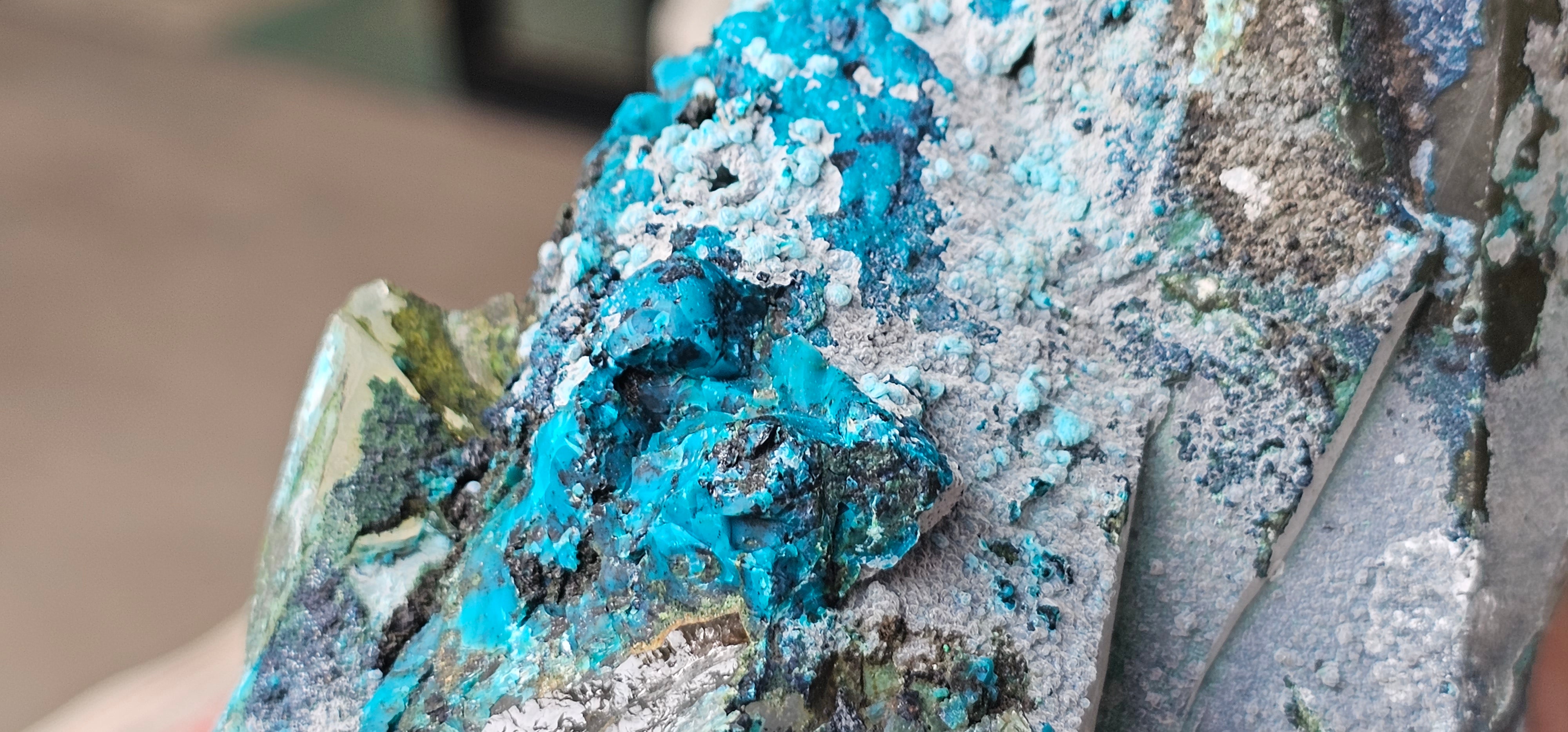 Chrysocolla on Quartz