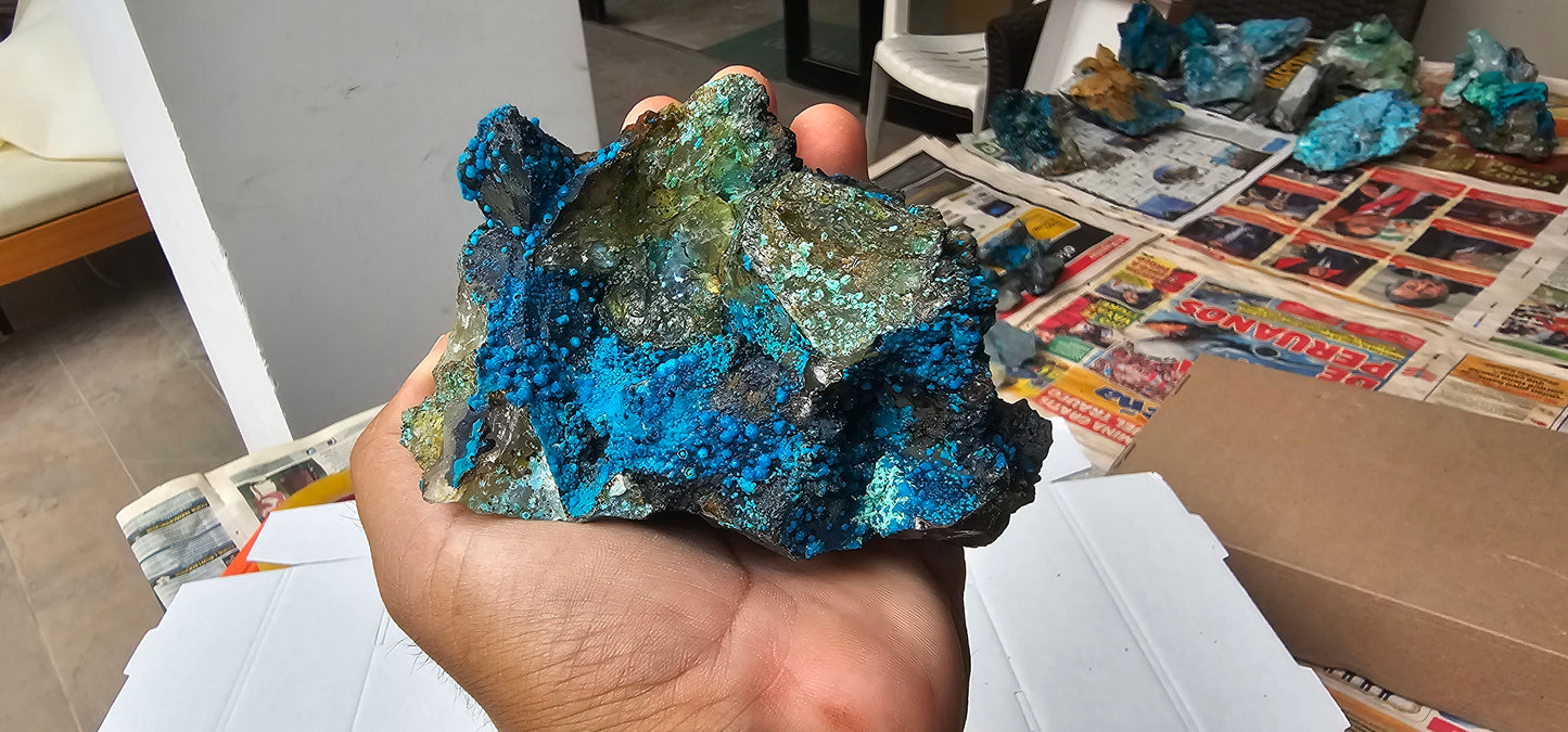 Chrysocolla on Quartz