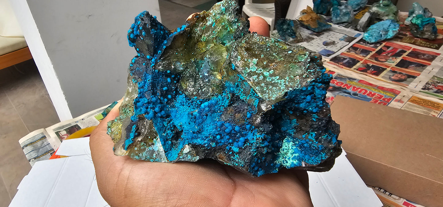 Chrysocolla on Quartz