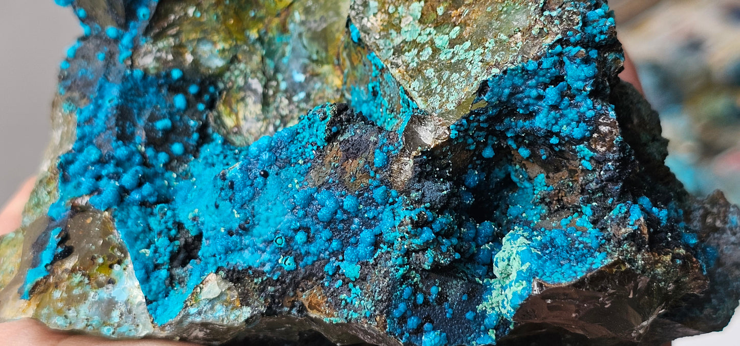 Chrysocolla on Quartz