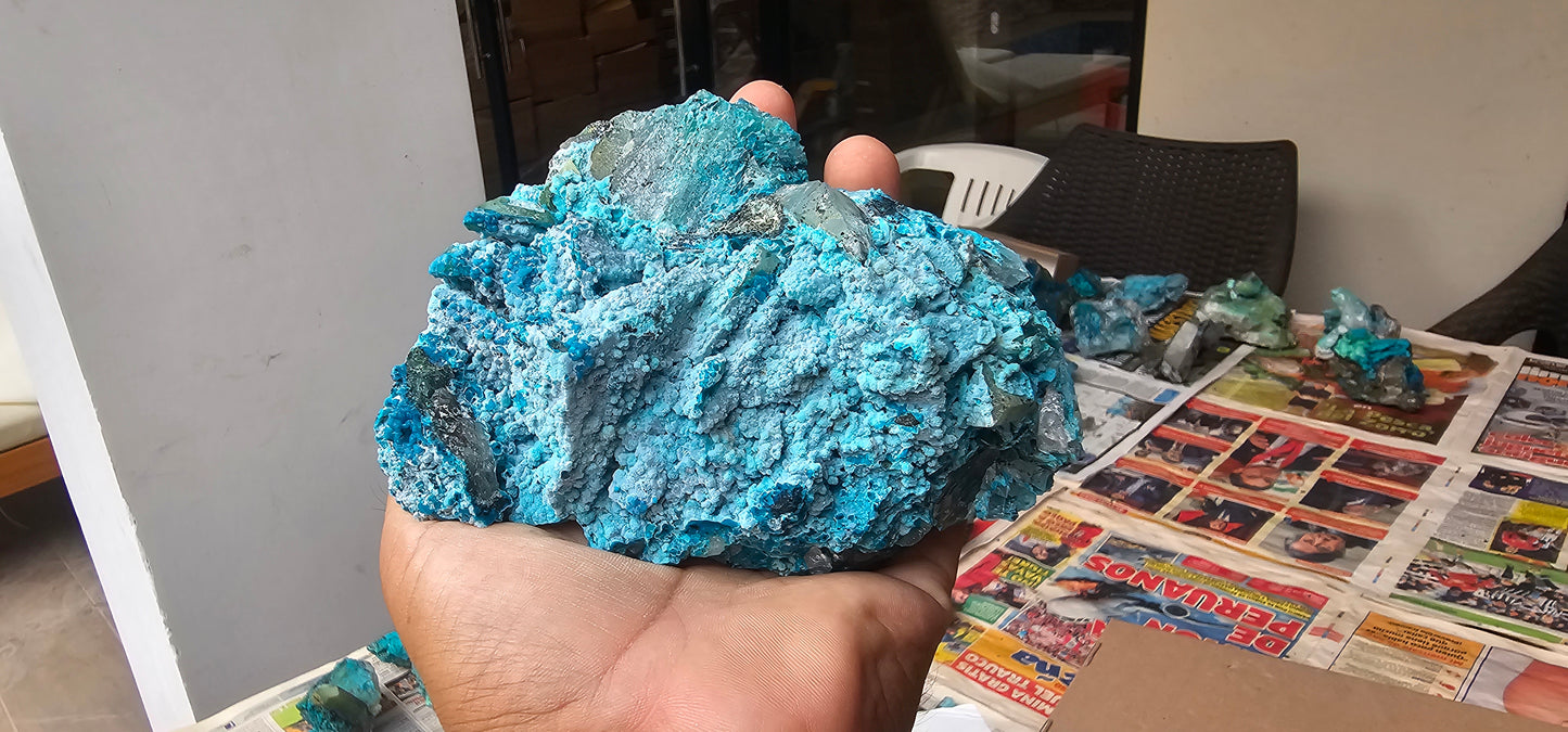 Chrysocolla on Quartz