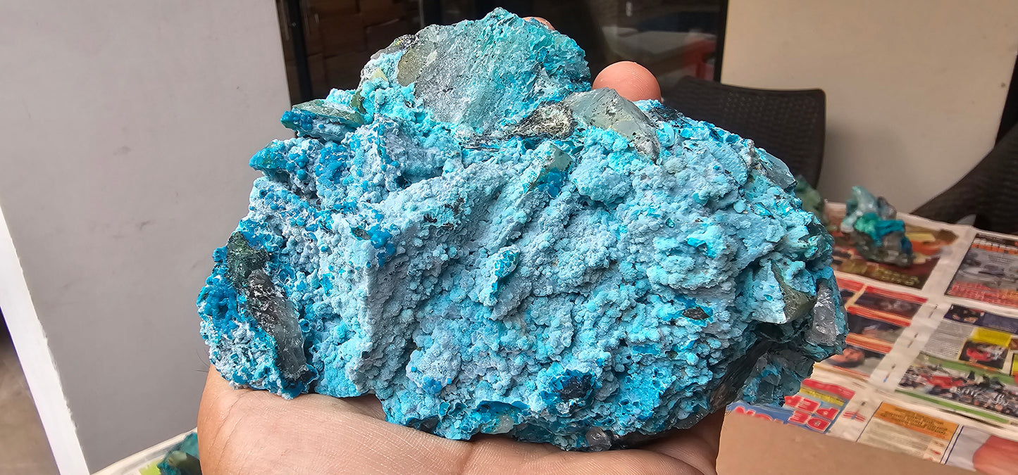 Chrysocolla on Quartz