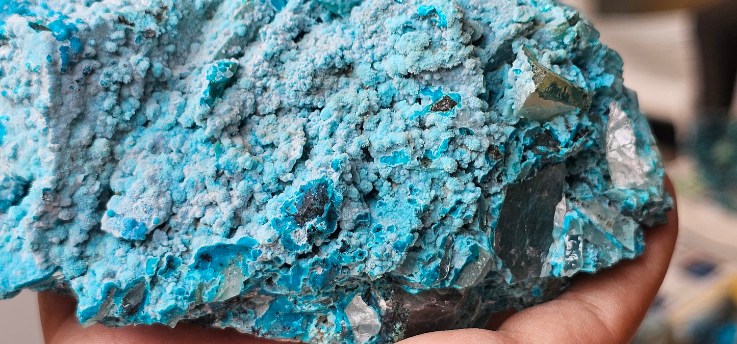 Chrysocolla on Quartz