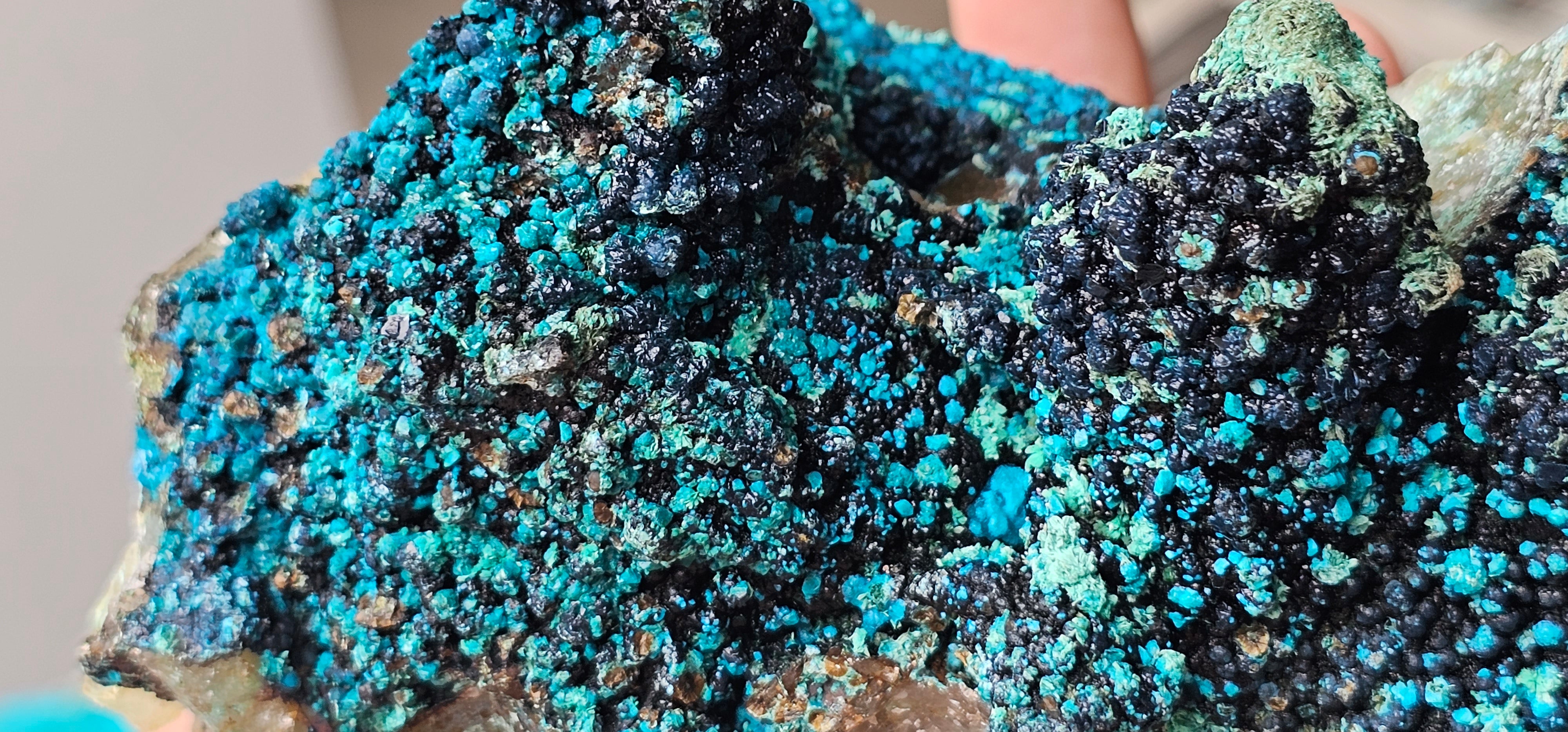 Chrysocolla on Quartz