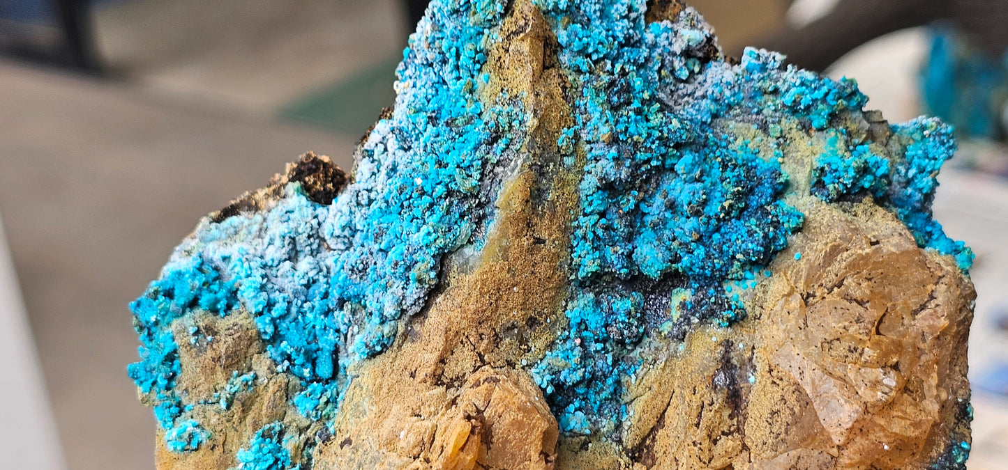 Chrysocolla on Quartz