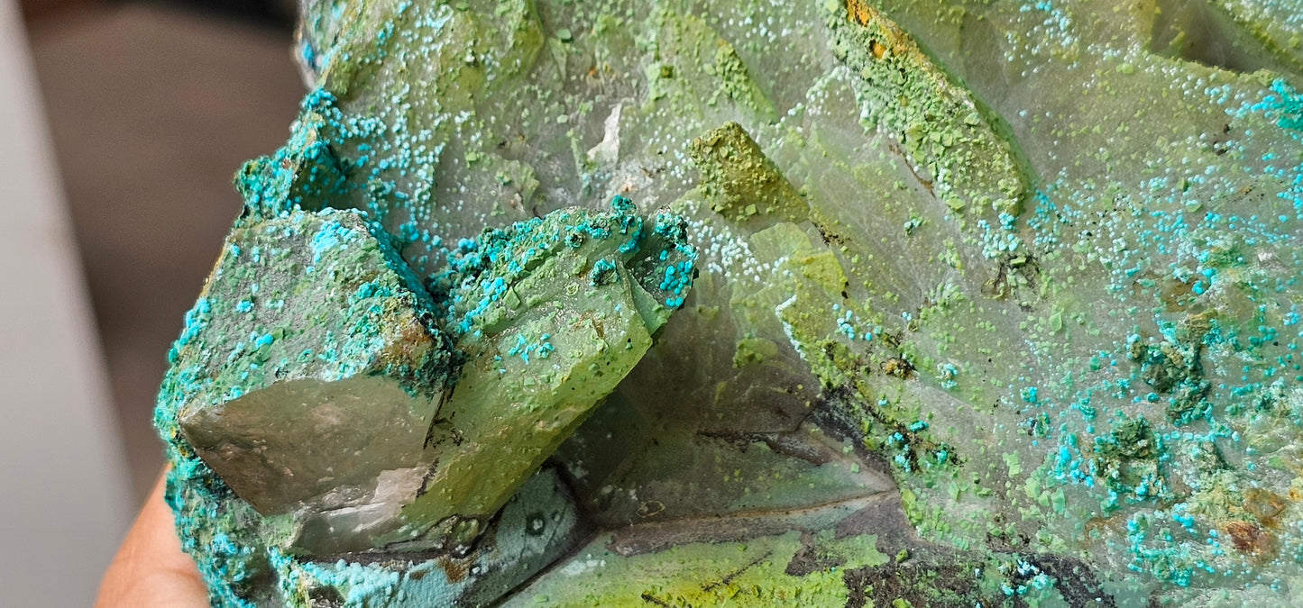 Chrysocolla on Quartz