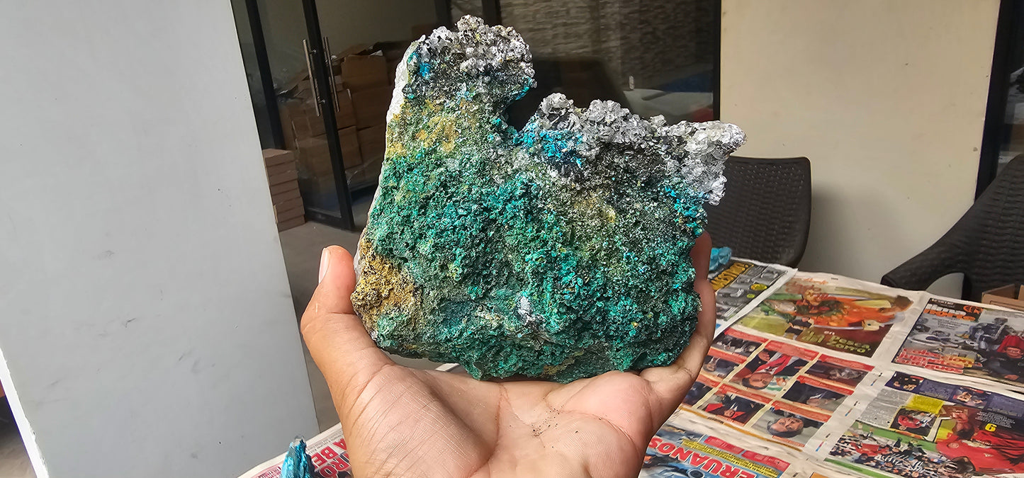 Chrysocolla on Quartz