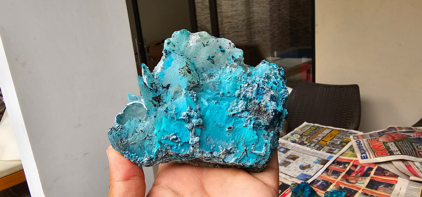 Chrysocolla on Quartz