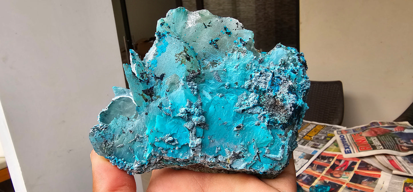 Chrysocolla on Quartz