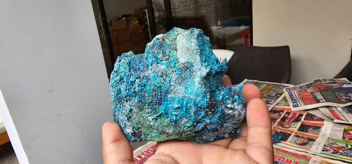 Chrysocolla on Quartz