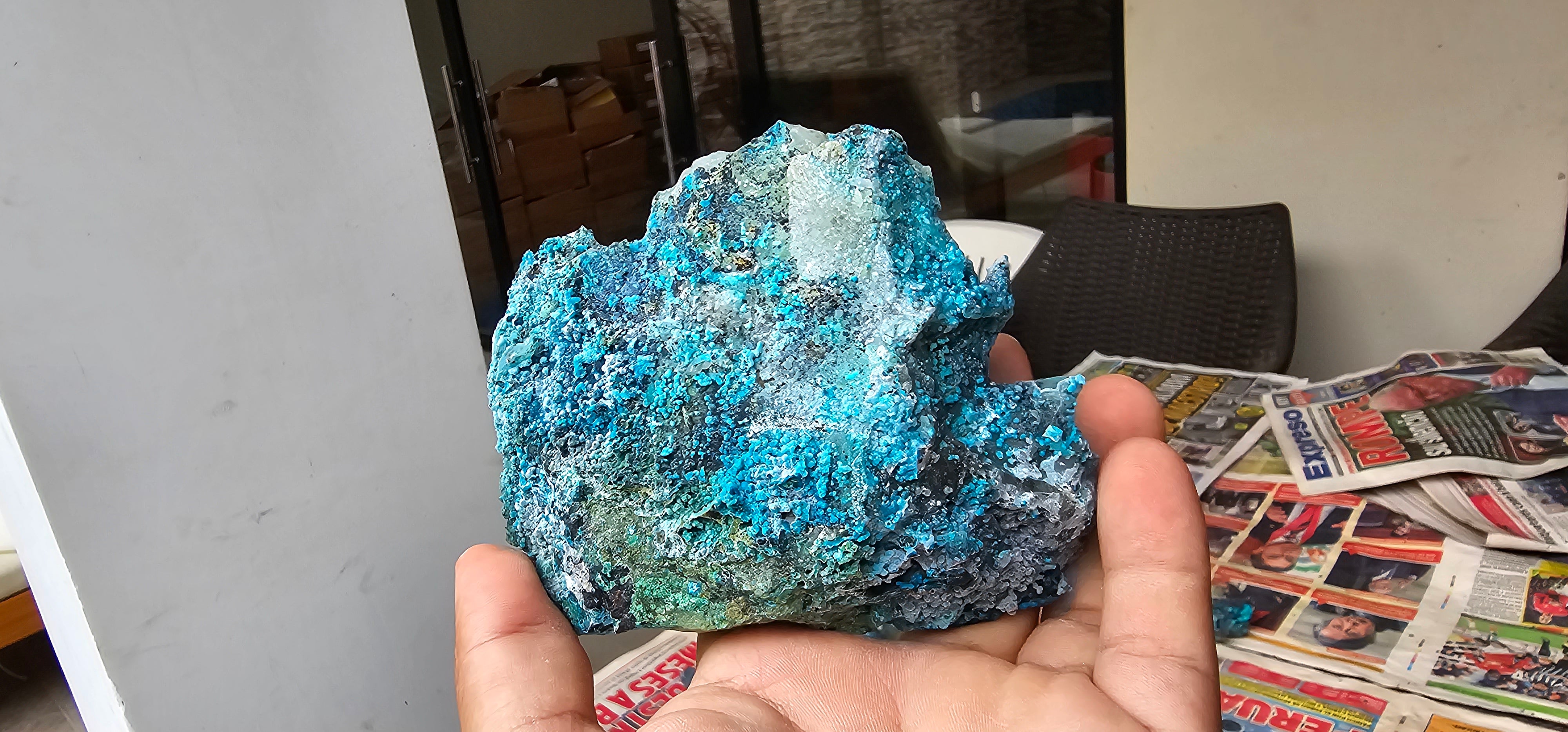 Chrysocolla on Quartz