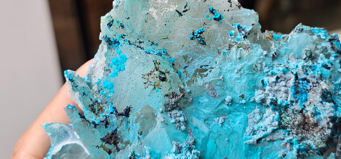 Chrysocolla on Quartz