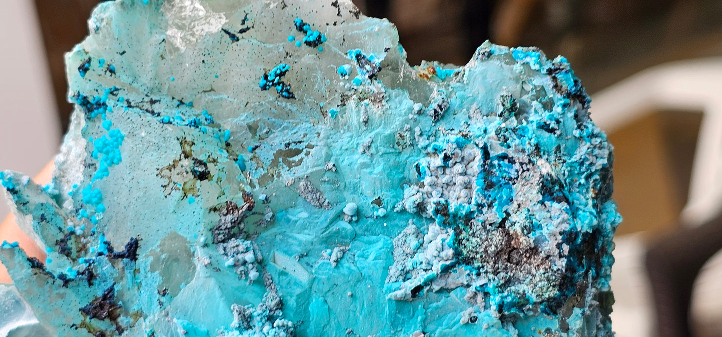 Chrysocolla on Quartz