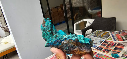 Chrysocolla on Quartz